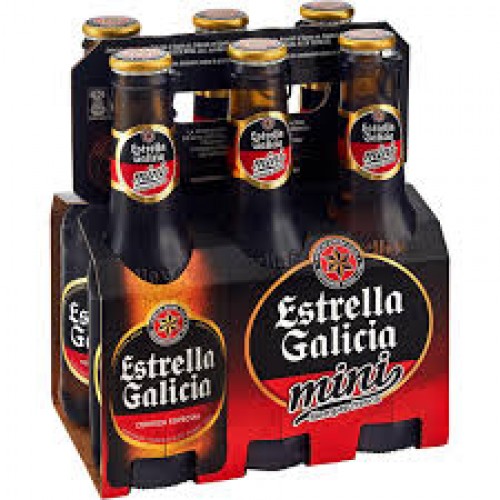 Pack 6 Cerveja Estrella Galicia Mini 200ML