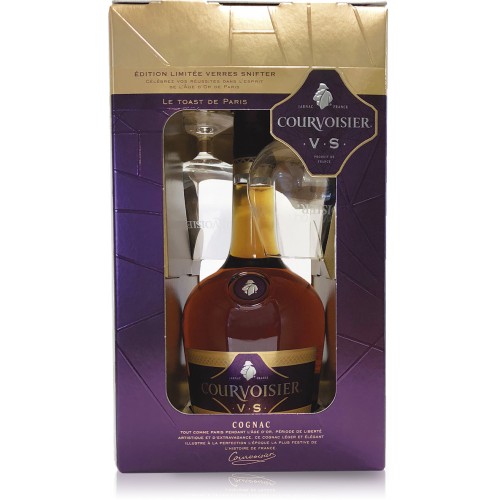 Cognac Courvoisier VS 700ML com 2 Copos  Cognac Courvoisier VS 700ML com 2 Copos